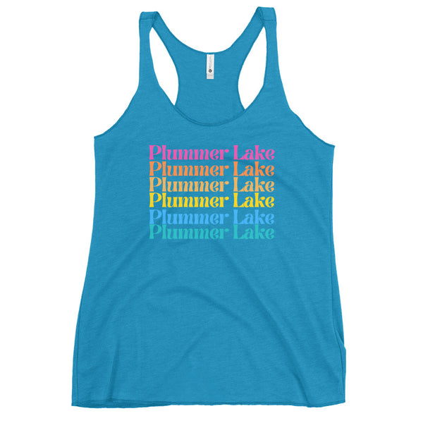 Plummer Lake | Color Stacked | Women's Racerback Tank | 5 Colors