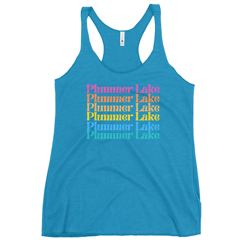 Plummer Lake | Color Stacked | Women's Racerback Tank | 5 Colors