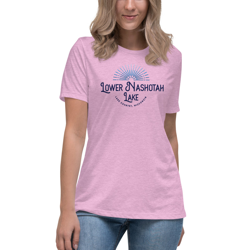 Lower Nashotah Lake Sunburst | Women's Relaxed T-Shirt | 6 Colors
