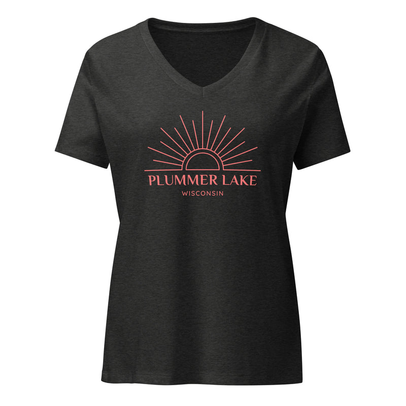 Plummer Lake | Boho Sun | Women’s Relaxed V-Neck T-Shirt | 4 Colors