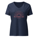 Plummer Lake | Boho Sun | Women’s Relaxed V-Neck T-Shirt | 4 Colors