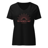 Plummer Lake | Boho Sun | Women’s Relaxed V-Neck T-Shirt | 4 Colors