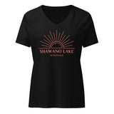 Shawano Lake | Boho Sun | Women’s relaxed v-neck t-shirt - 4 Colors