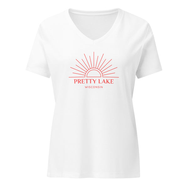Pretty Lake | Boho Sun | Women’s relaxed v-neck t-shirt | 4 Colors