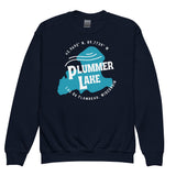 Plummer Lake Shape | Youth Crewneck Sweatshirt | 4 Colors