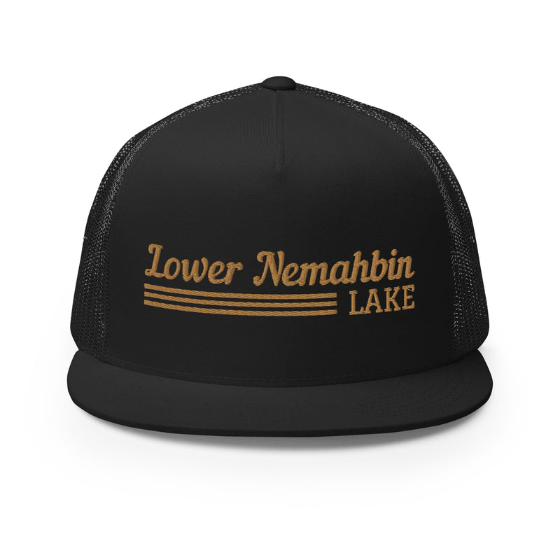 Lower Nemahbin Lake Line Design | Trucker Cap | 8 Colors