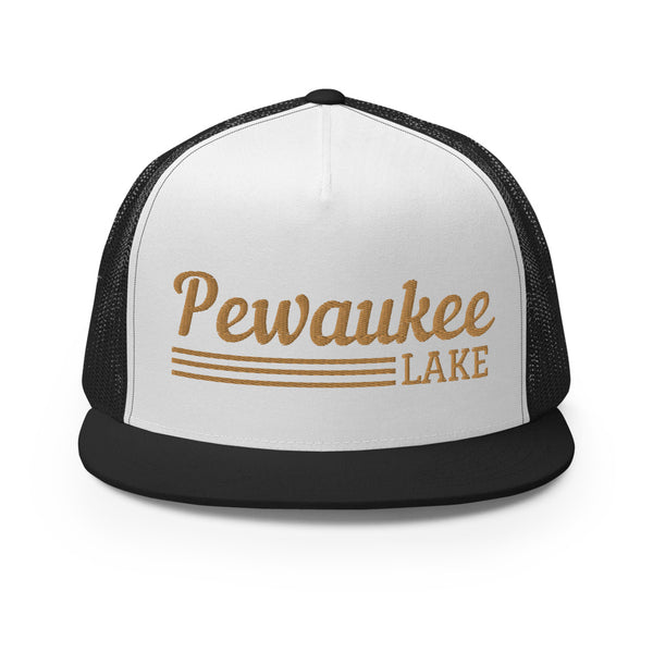 Pewaukee Lake Line Design | Trucker Cap | 7 Colors