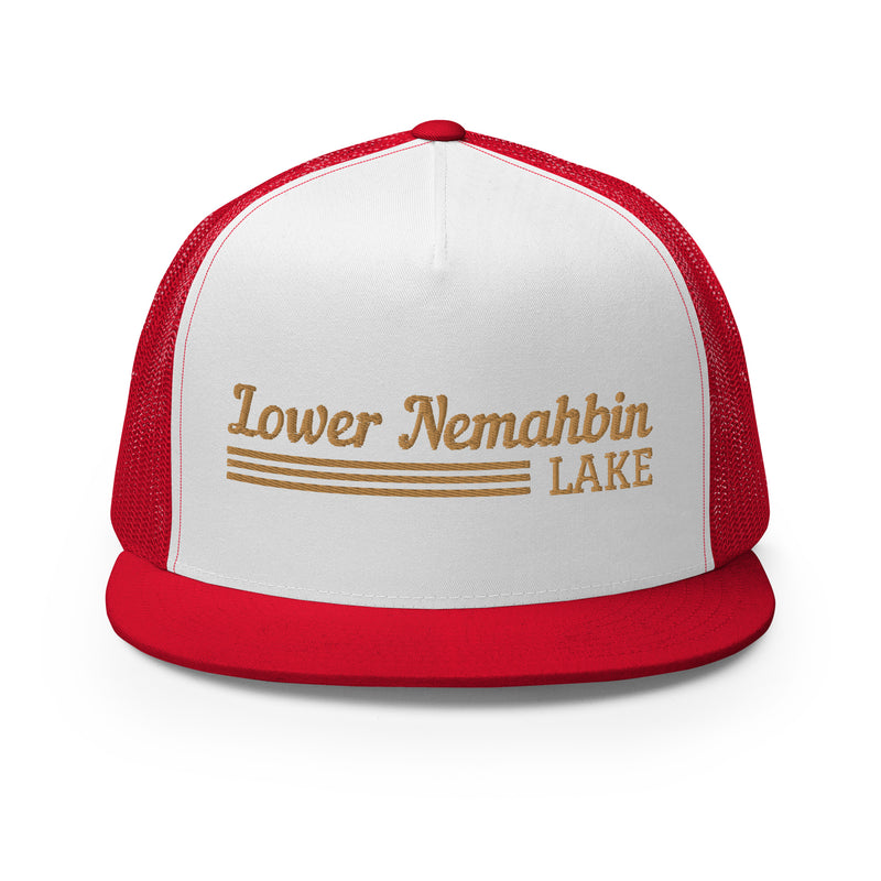 Lower Nemahbin Lake Line Design | Trucker Cap | 8 Colors