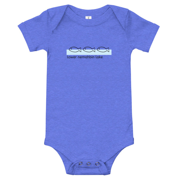 Lower Nemahbin Lake Fish | Baby Onesie | 5 Colors