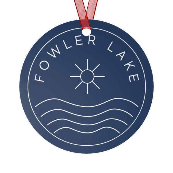 Fowler Lake Metal Ornament