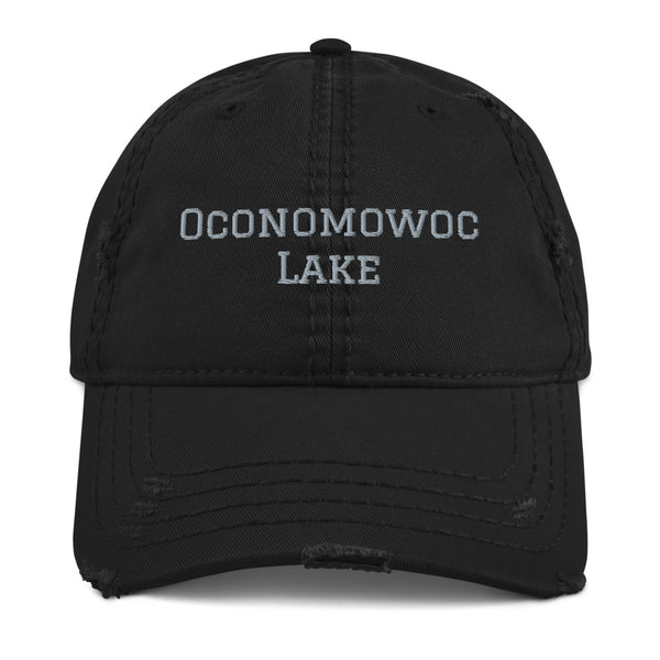 Oconomowoc Lake | Embroidered Distressed Hat | 4 Colors