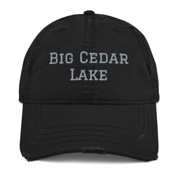 Big Cedar Lake | Embroidered Distressed Hat | 4 Colors