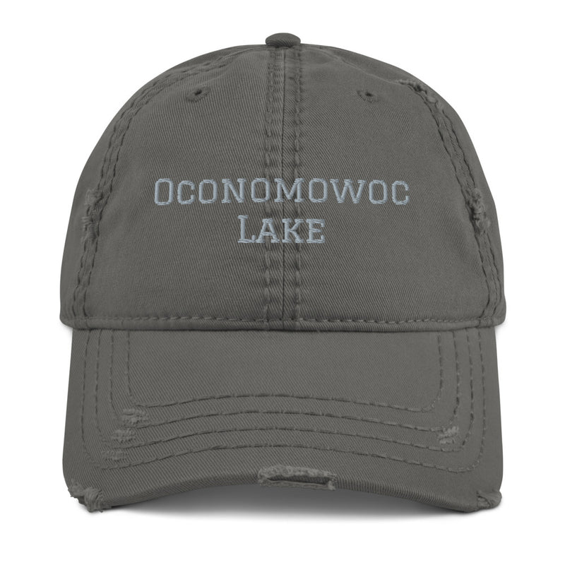 Oconomowoc Lake | Embroidered Distressed Hat | 4 Colors