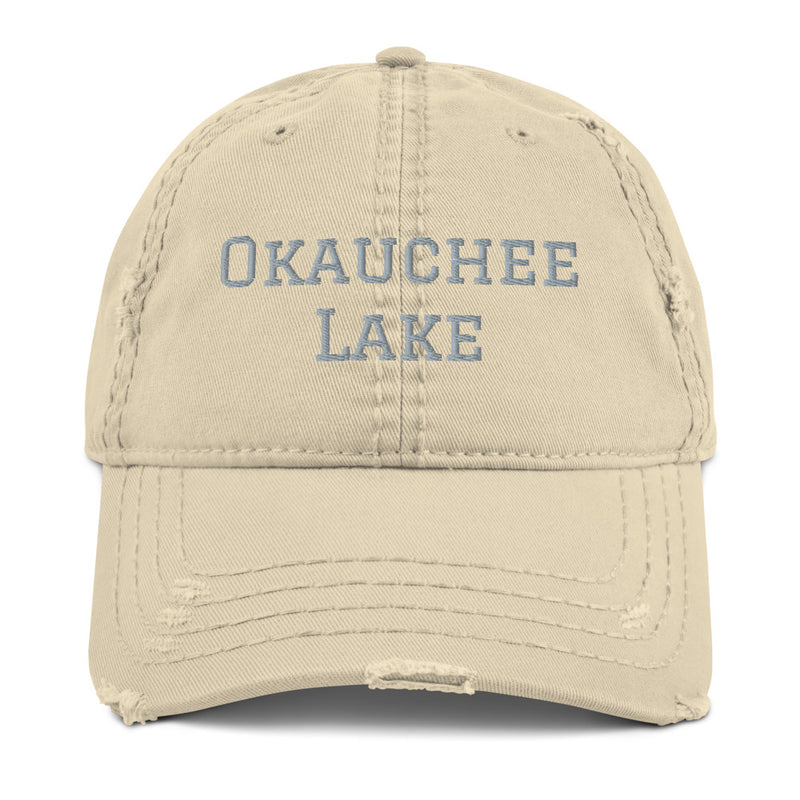 Okauchee Lake | Embroidered Distressed Hat | 4 Colors