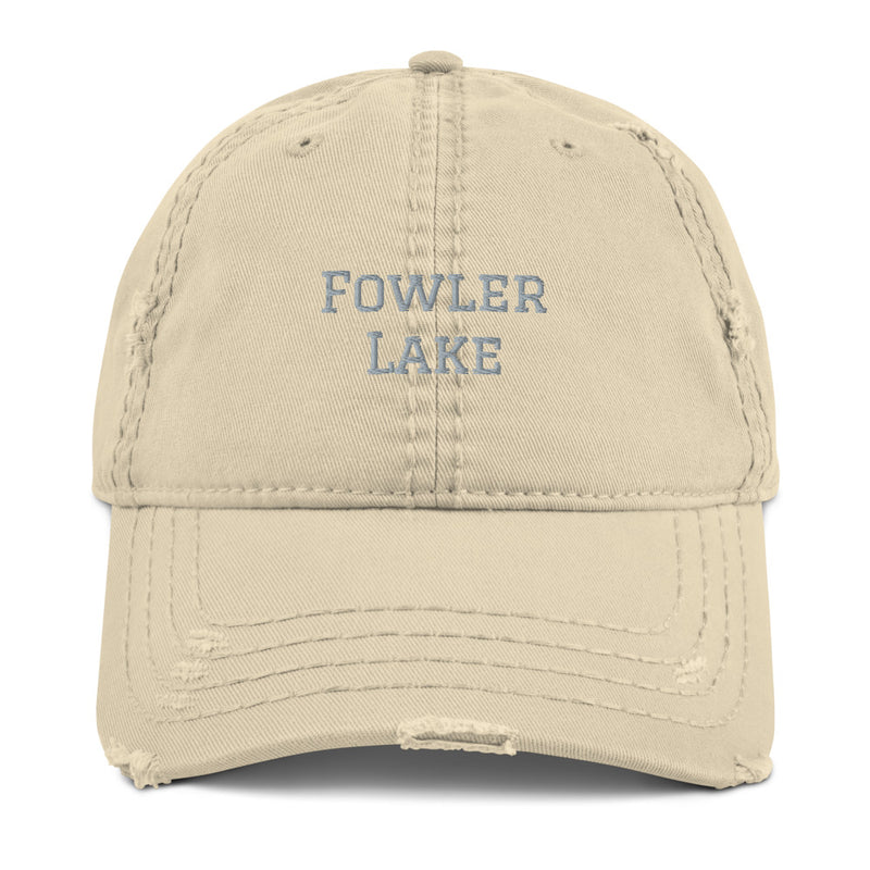 Fowler Lake | Embroidered Distressed Hat | 4 Colors