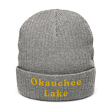 Okauchee Lake | Embroidered Ribbed Knit Beanie | 3 Colors