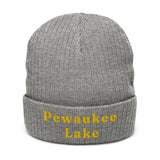 Pewaukee Lake | Embroidered Ribbed Knit Beanie | 3 Colors