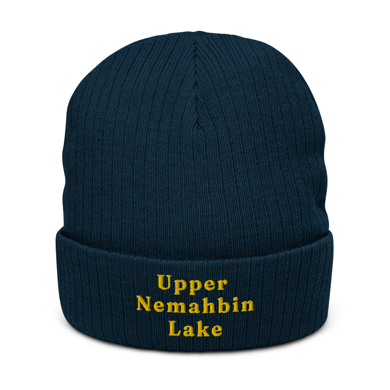 Upper Namahbin Lake | Embroidered Ribbed Knit Beanie | 3 Colors