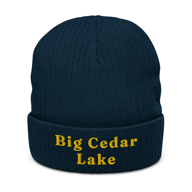 Big Cedar Lake | Embroidered Ribbed Knit Beanie | 3 Colors