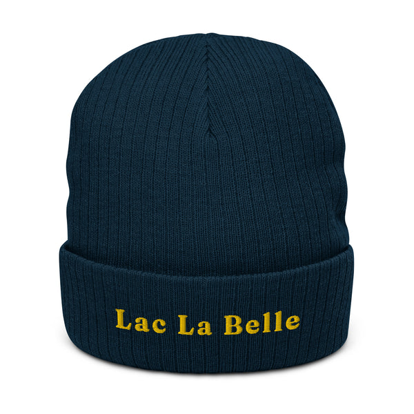 Lac La Belle | Embroidered Ribbed Knit Beanie | 3 Colors