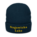 Nagawicka Lake | Embroidered Ribbed Knit Beanie | 3 Colors