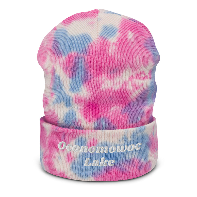 Oconomowoc Lake | Embroidered Tie-Dye Beanie | 4 Colors