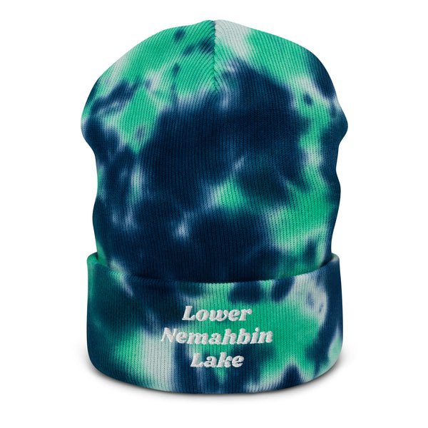 Lower Nemahbin Lake | Embroidered Tie-Dye Beanie | 4 Colors