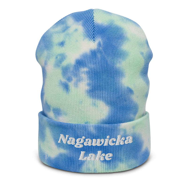 Nagawicka Lake | Embroidered Tie-Dye Beanie | 4 Colors