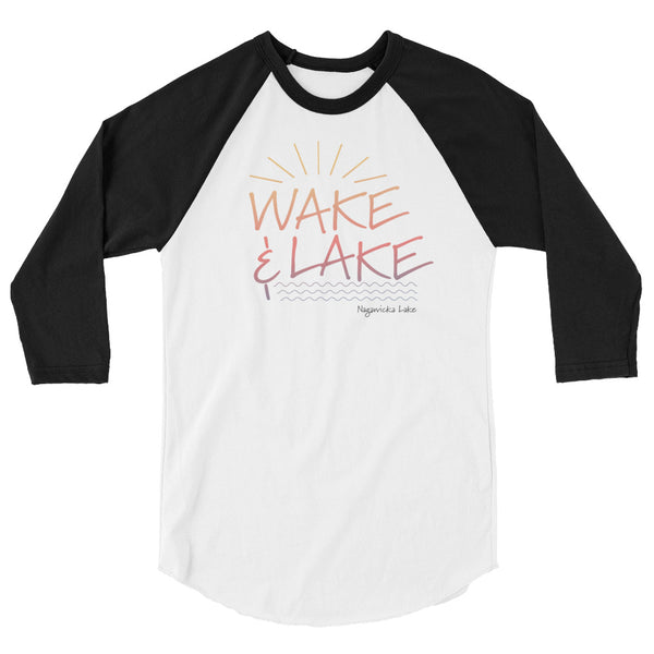 Nagawicka Lake | Wake & Lake | 3/4 sleeve raglan shirt | 4 Colors