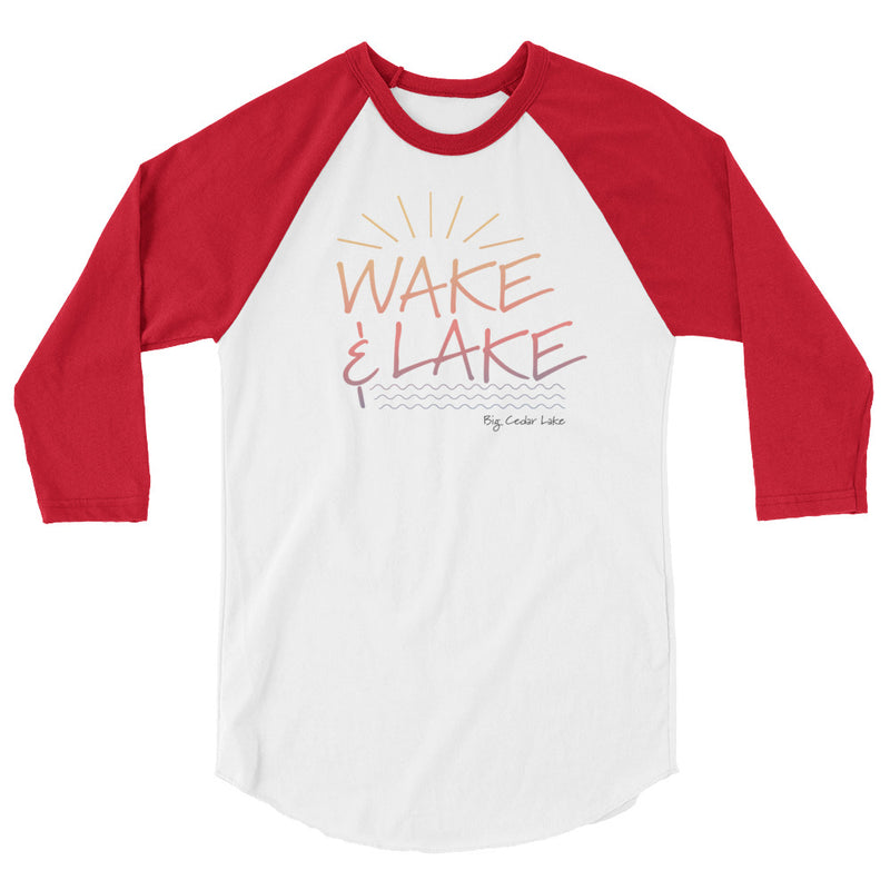 Big Cedar Lake | Wake & Lake | 3/4 sleeve raglan shirt | 4 Colors