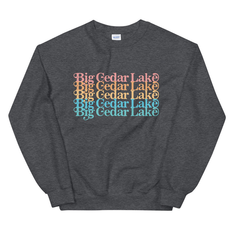 Big Cedar Lake Stacked | Unisex Sweatshirt | 5 Colors
