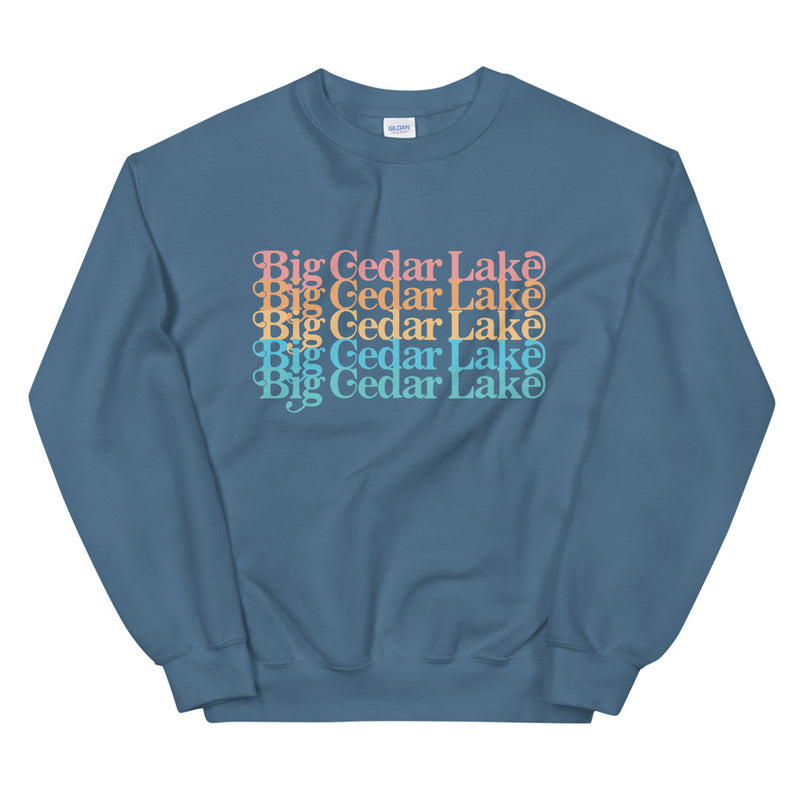 Big Cedar Lake Stacked | Unisex Sweatshirt | 5 Colors
