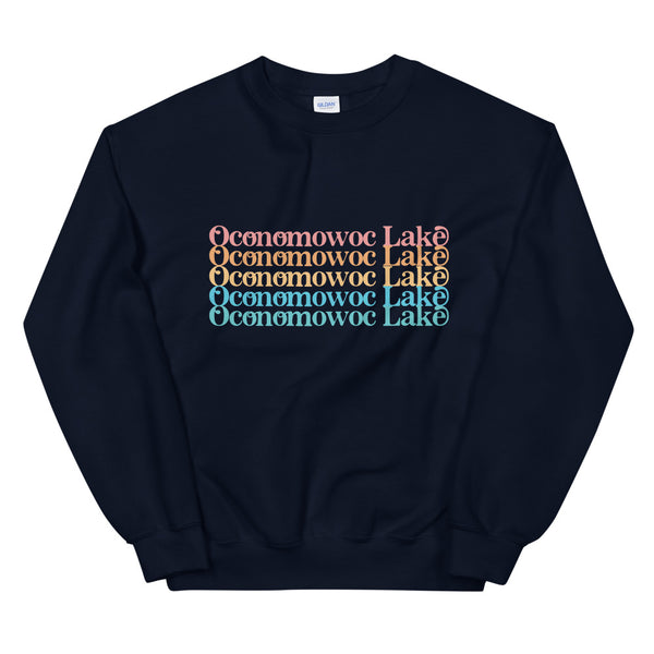 Oconomowoc Lake Stacked | Unisex Sweatshirt | 5 Colors