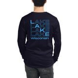 Nagawicka Lake Stack Design | Unisex Long Sleeve Tee | 4 Colors