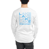 Oconomowoc Lake Stacked Design | Unisex Long Sleeve Tee | 4 Colors