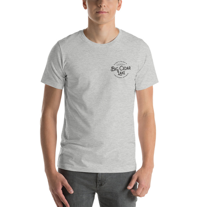 Big Cedar Lake Circle | Short-Sleeve Unisex T-Shirt | 10 Colors