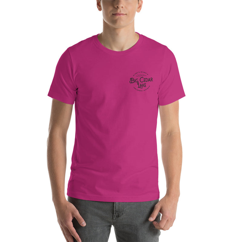 Big Cedar Lake Circle | Short-Sleeve Unisex T-Shirt | 10 Colors