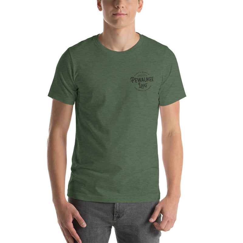 Pewaukee Lake Circle | Short-Sleeve Unisex T-Shirt | 10 Colors