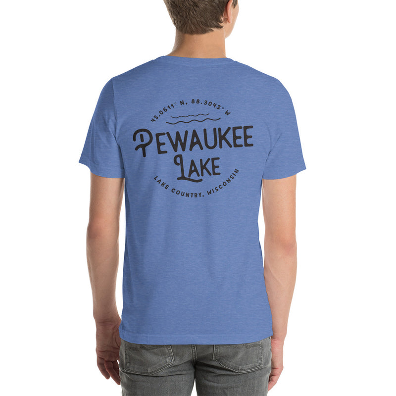 Pewaukee Lake Circle | Short-Sleeve Unisex T-Shirt | 10 Colors