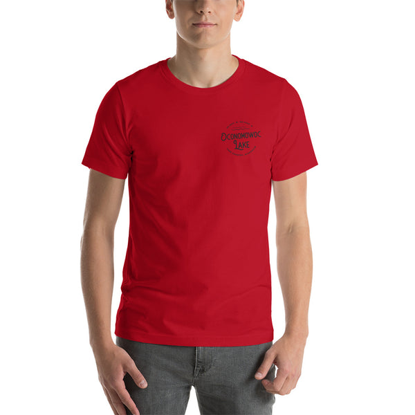 Oconomowoc Lake Circle | Short-Sleeve Unisex T-Shirt | 10 Colors