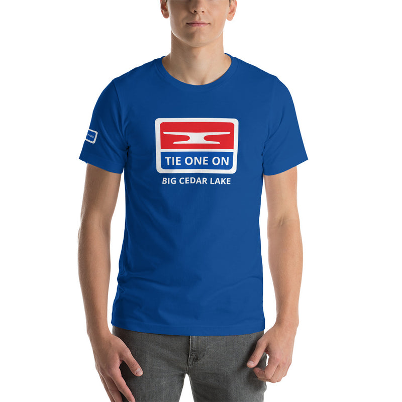 Tie One On | Big Cedar Lake | Unisex t-shirt | 4 Colors