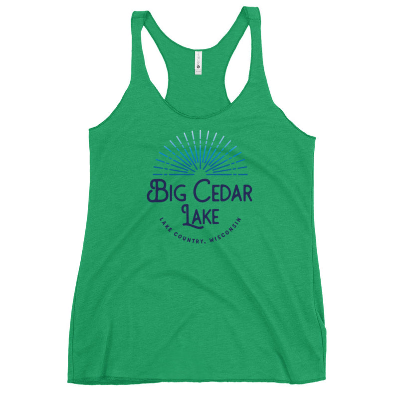 Big Cedar Lake Sunburst | Women's Racerback Tank | 9 Colors