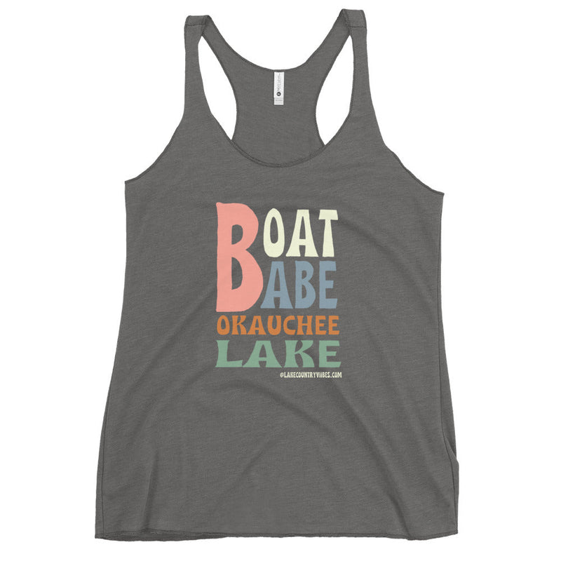 Okauchee Lake Boat Babe | Women's Racerback Tank | Special Order