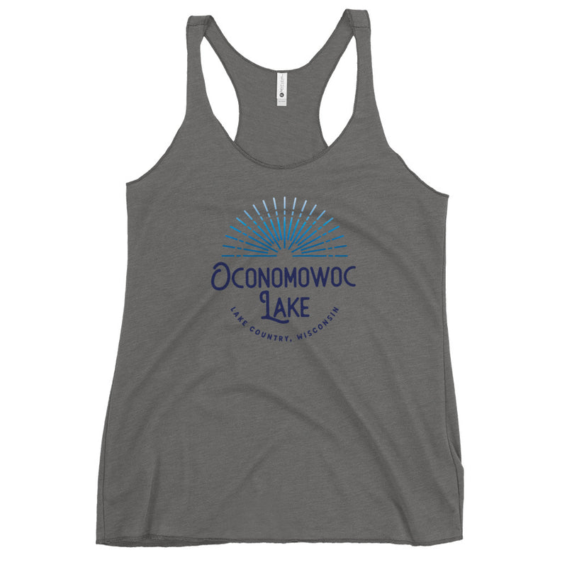 Oconomowoc Lake Sunburst | Women's Racerback Tank | 9 Colors