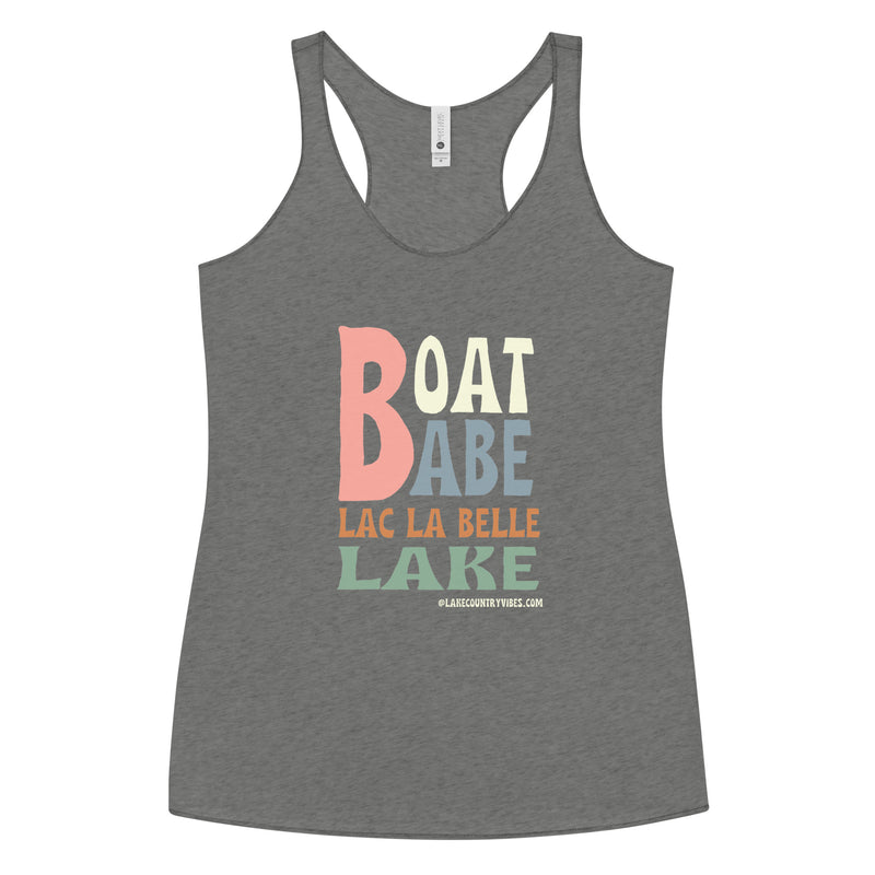 Boat Babe Lac La Belle | Women's Racerback Tank |  9 Colors