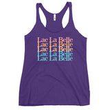 Lac La Belle Stacked | Women's Racerback Tank | 11 Colors
