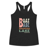Nagawicka Lake Boat Babe | Women's Racerback Tank | 9 Colors