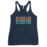 Pewaukee Lake Stacked | Women's Racerback Tank | 11 Colors