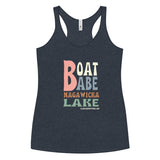 Nagawicka Lake Boat Babe | Women's Racerback Tank | 9 Colors