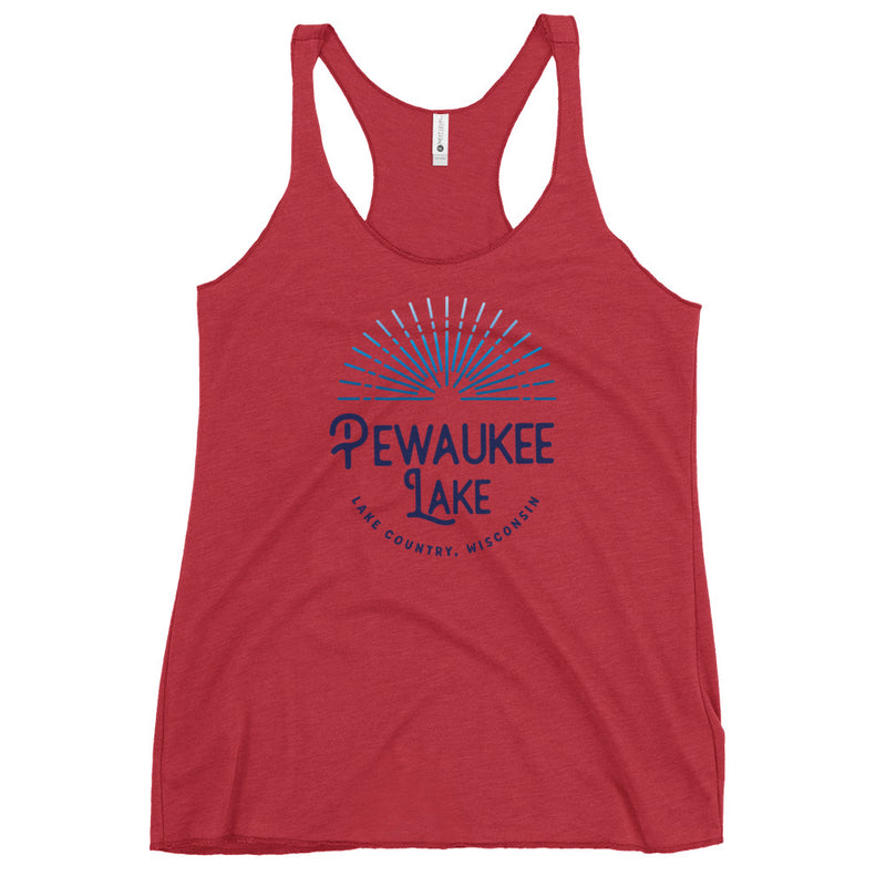 Pewaukee Lake Sunburst | Women's Racerback Tank | 9 Colors